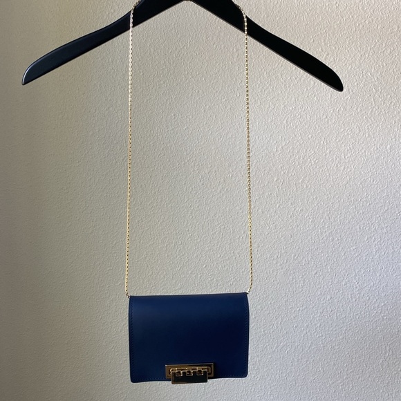 ZAC Zac Posen Mini Eartha Cross Body Chain Bag - Deep Blue - Picture 3 of 16